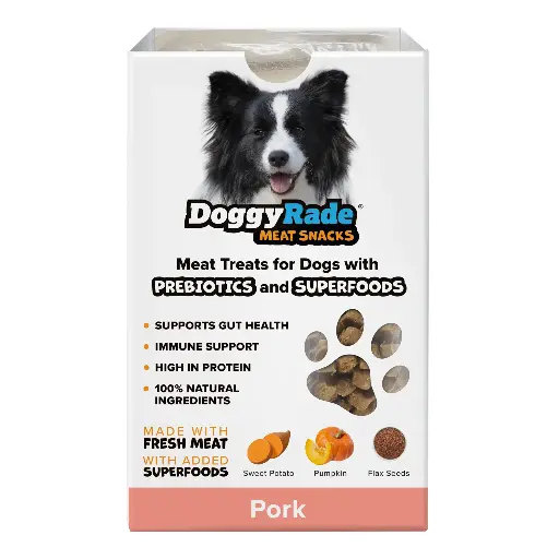 [DR SN PR] DoggyRade Prebiotic Meat Snacks - Superfood  pork, sweet potato, pumpkin, flax seeds. 100g