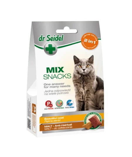 Dr Seidel snacks voor katten - MIX 2 in 1 voor mooie vacht & mout
