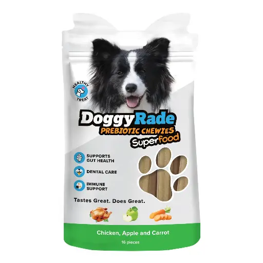 [DR SFC CEAC] DoggyRade Prebiotic Chewies - Superfood chicken, apple, carrot 100g