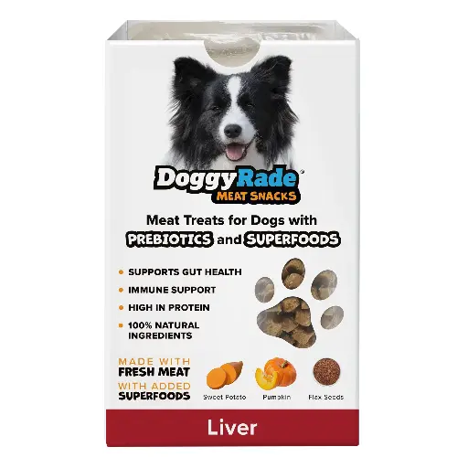 [DR SN LV] DoggyRade Prebiotic Meat Snacks - Superfood  liver, sweet potato, pumpkin, flax seeds. 100g