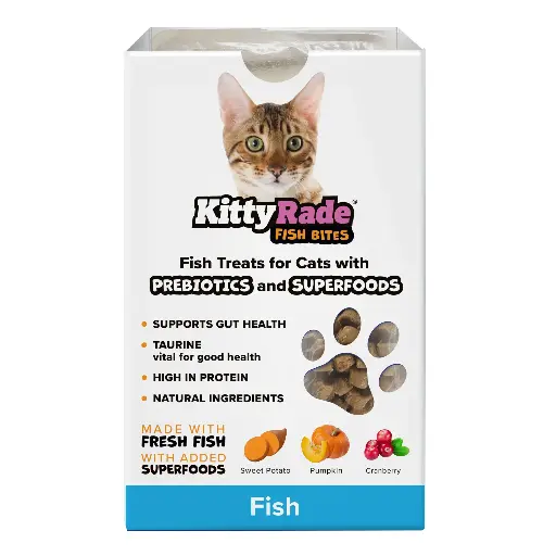 [KR SN FH] KittyRade Prebiotic Meat Snacks - Superfood fish, sweet potato, pumpkin, cranberry. 100g